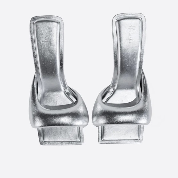 Hanifa Shoes - Brand NEW/Never Worn Hanifa Zoe Mules in silver.